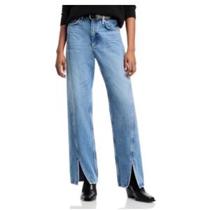 NWT rag & bone Light Blue Straight Leg Jeans with Front Slits